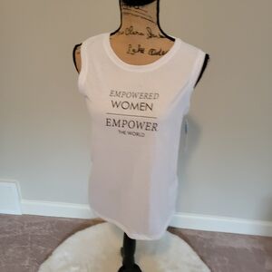 Marika sleeveless white tee